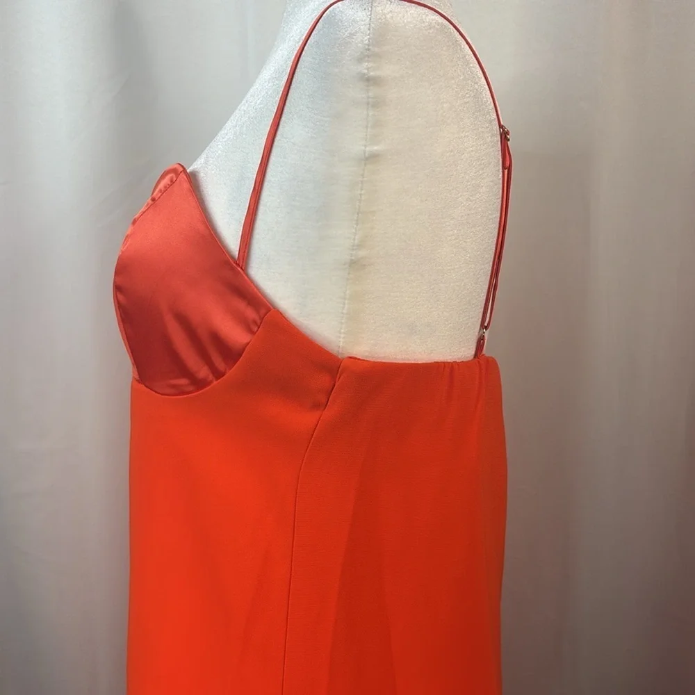Free People Red Orange Mila Sweetheart Neckline Bustier Mini Dress- NWT - Picture 7 of 13